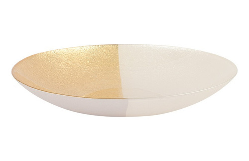 Bowl Ensaladera Servir L Blanco Gold 32 Cm