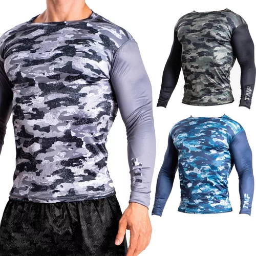 Buzo Deportivo Camiseta Larga Slim Fit Gym Lycra Fria Uv