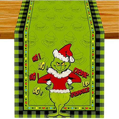 Mantel De Navidad Verde De Lino Feliz  Mas Manteles De ...