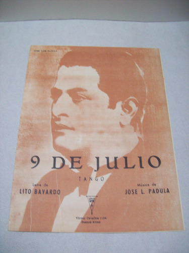 Adp Partitura 9 De Julio Tango Lito Bayardo Jose L. Padula