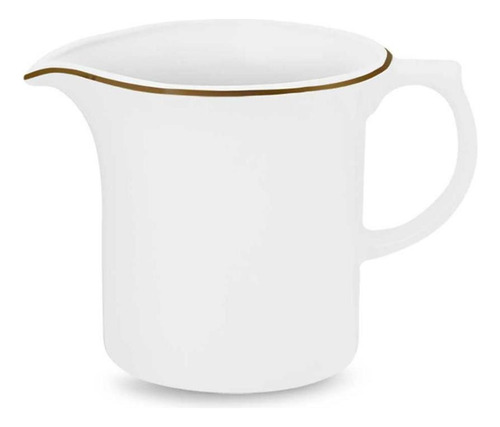 Conjunto De Café Flamingo Sofia 3 Peças 082577 Branco e Dourado Filete em Ouro Oxford