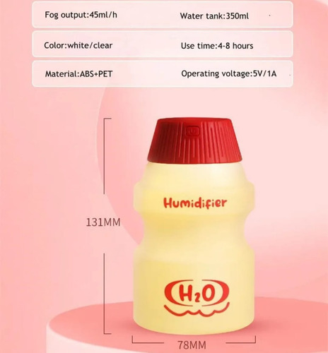 Humidificador De Aire En Forma De Botella Para Dormitorio