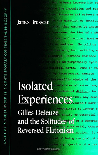 Libro: En Ingles Isolated Experiences Gilles Deleuze & The