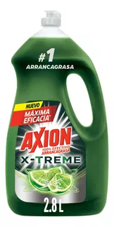 Jabón Líquido Axion X-treme 100% Efectivo Arrancagrasa 2.8l