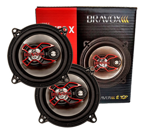 Alto Falante Triaxial Bravox B3x50x 100w Rms Par 5 Polegadas