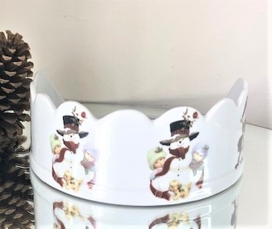 Imagem 5 de 5 de Panetoneira Aberta De Porcelana - Porta-panetone - Natal