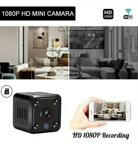 Mini Cámara Wifi Visión Nocturna Detección Movimiento 1080p