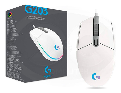  Logitech G Series  Lightsync G203 Blanco 910-005795