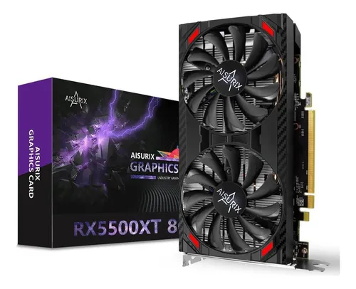 Aisurix Rx 5500 Xt 8gb Gddr6 Tarjeta Gráfica, 128 Bits, 2xdp
