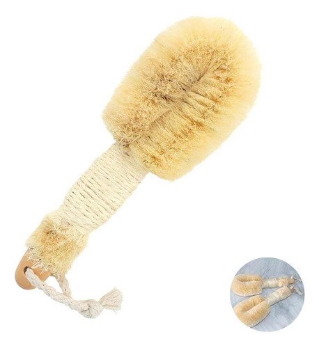 Paquete De 2 Cepillos De Sisal For El Cuidado Corporal Con C