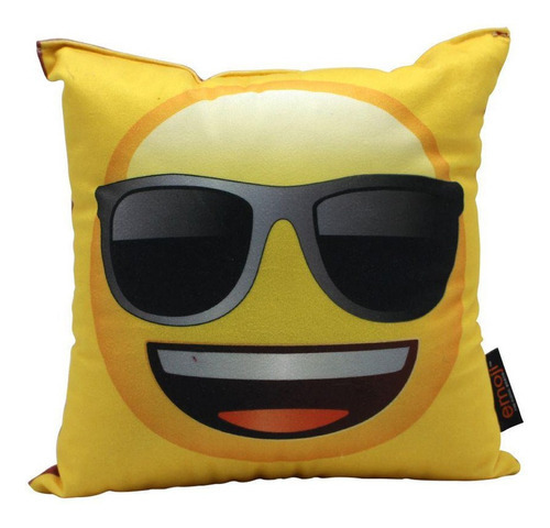 Almofada 25x25cm Emoji Chorando De Rir Triste Coco Oculos