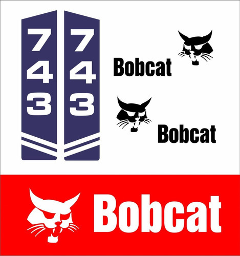 Adesivos Compatível Com Mini Escavadeira Bobcat 743b 743 B