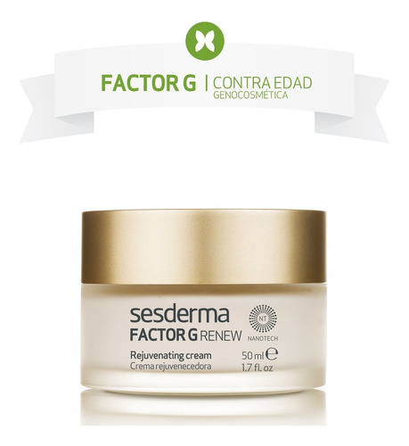 Crema Antiarrugas Factor G, 50 Ml, Sesderma Tipo de piel Recomendado para todo tipo de pieles Volumen de la unidad 50 mL