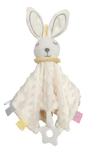 Manta De Seguridad Para Bebé Con Etiquetas, Juguetes De Pe. Color A-white Bunny