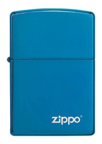 Isqueiro Zippo Azul Polido 20446zl Original Com Fluido