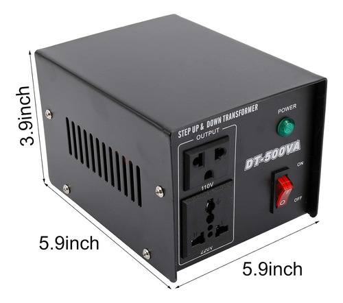 Yaeccc Transformador Convertidor De Voltaje 220v A 110v Mmg
