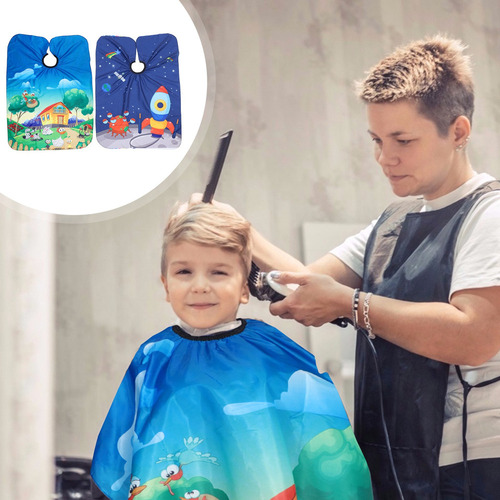 2pcs Impermeable Cómodo Niño Corte De Pelo Capa