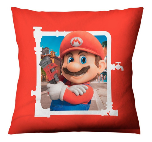 Cojín Reversible Mario Y Luigi Serious - Providencia Color Multicolor