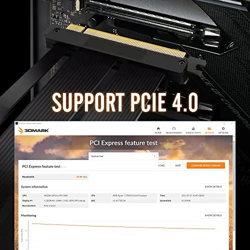 Tarjeta Gráfica Hezdiy-fab Vertical Pcie 4.0 Gpu Mount Suppo