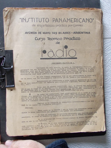 5162-curso Radio 'por Correo' Inst. Panamericano1938-120 Hoj