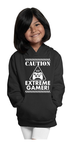 Oferta Sudadera Infantil Exclusiva Caution Extreme Gamer