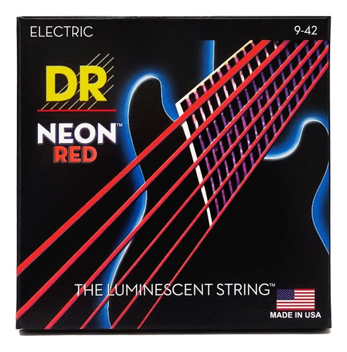 Dr Strings Drs-nre-9 - Cuerdas Hi-def Neon Rojo