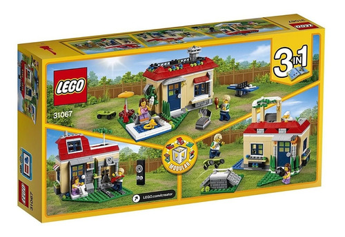 Brinquedo Lego Creator 3 Em 1 Férias Casa Da Piscina 31067