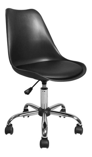 Cadeira De Escritório Eames Preta Cor Preto Material do estofamento Polipropileno