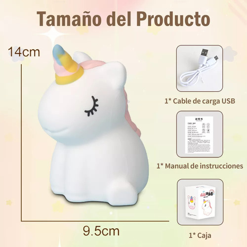 Lámpara De Noche Led De Silicona C/control Táctil Para Niños