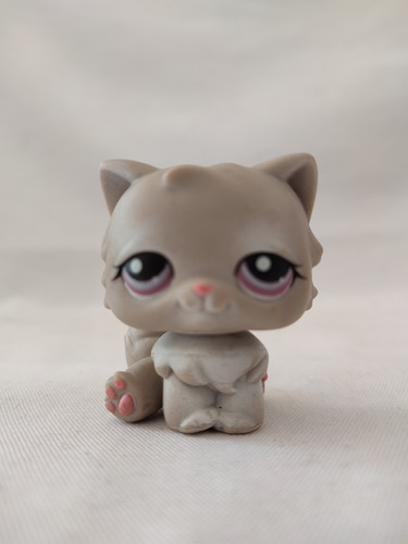 Gato Gris Persia  Ojos Morados Littlest Pet Shops  Hasbro 16