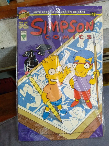 Los Simpson Cómics Arte Para La Salvación De Bart