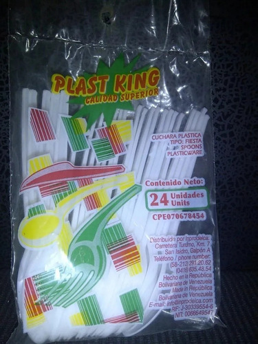 24 Cuchara Plast Desechable Fi Plast King Ia. 4717 0.60 Xavi