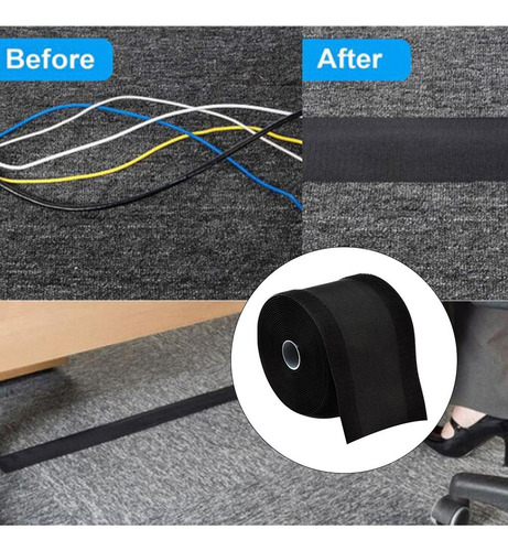 2 Funda Protectora De Cable Ajustable Cables De Para Piso 1m