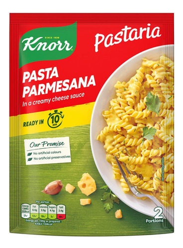 Knorr Pastaria Pasta Parmesana 163g (5.74oz) Delicioso Sabor