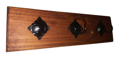 Perchero De Pared Rustico 3 Ganchos
