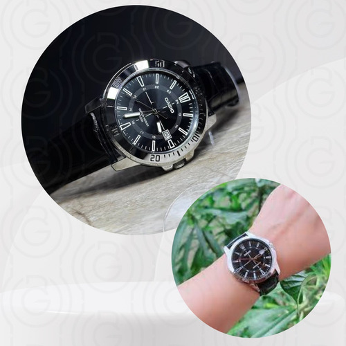 Reloj Casio Mtpvd01l 1c Hombre Correa Fechador