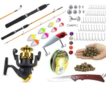 Comprar Kit Pesca Completo 1 Varas 1,20m 1 Molinetes + Acessórios