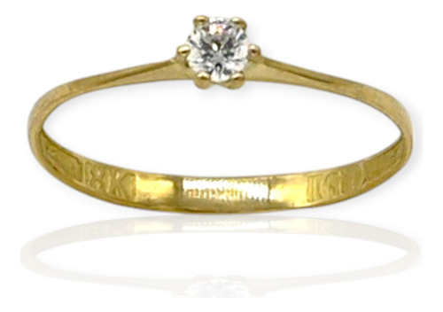 Anillo Oro 18k Solitario - An577 - 1g
