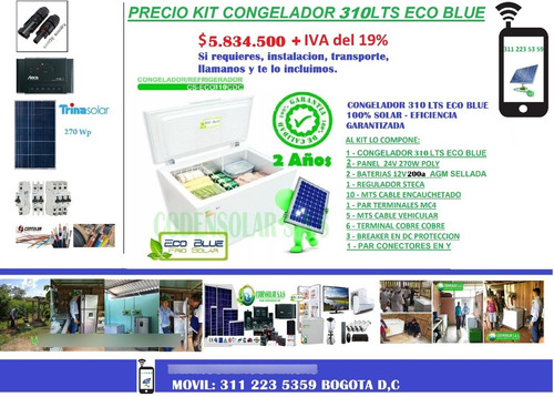 Imagen 2 de 6 de Kit Congeladores Solares O Fotovoltaica