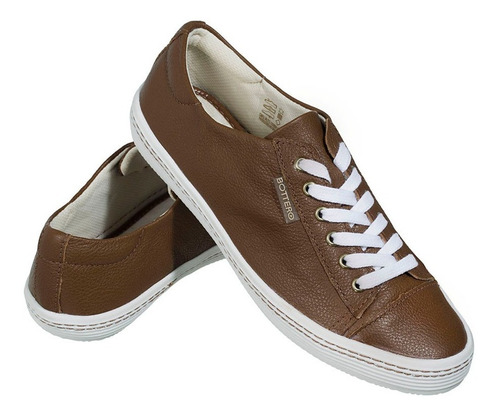 Tênis Feminino Bottero Couro Floater Conhaque - 254721