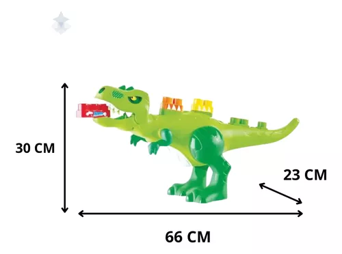 DINOSSAURO GIGANTE DE MONTAR QUE COME BLOCOS 