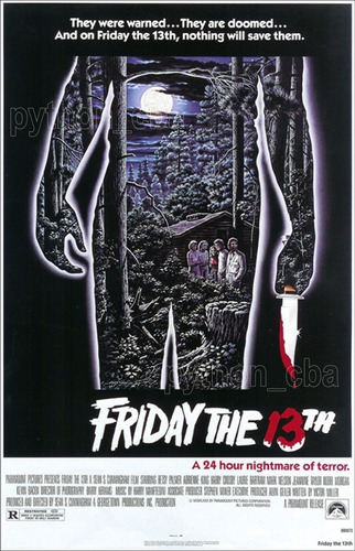 Pósters Saga Friday 13th Viernes 13 Martes 13 Jason 1-2-3-4