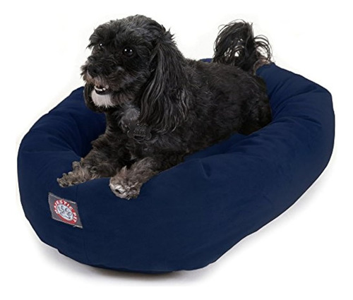 Cama Para Perros Majestic Pet 24  De Terciopelo Azul Marino 