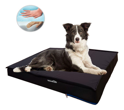 Cama Mascotas Perro Memory Foam Infusión Gel Y Aireación