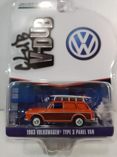 Nara 1963 Volkswagen Type 3 Panel Van Escala 1 64 Greenlight