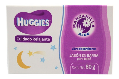 Jabón Corporal Huggies Cuidado Relajante Manzanilla 80 Gr