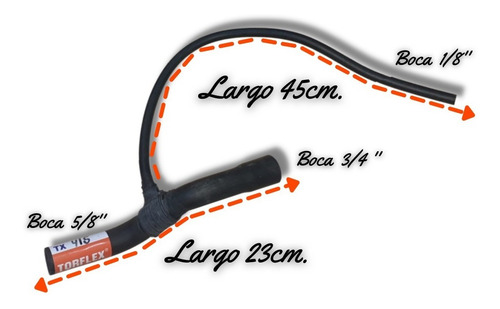 Imagen 4 de 4 de Manguera De Gases Daewoo Cielo Racer 1.5 97-01 Tres Vias