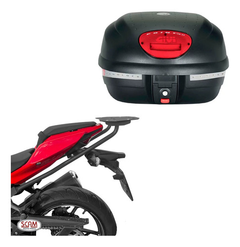 Kit Suporte Traseiro Scam + Baú Givi 33l Ninja 400 Z400