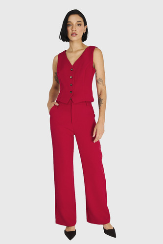 Gilet 4 Botones Rojo Nicopoly