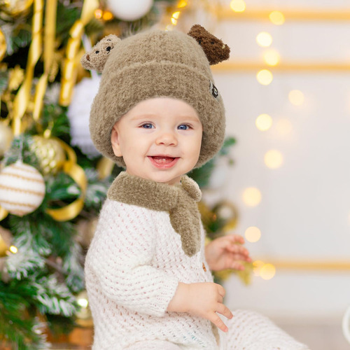 Conjunto De Bufanda Y Gorro De Invierno Para Bebés De 1 A 3